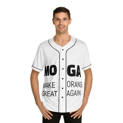 Baseball Jersey — "Make Orange Great Again" Graphic Button-Up