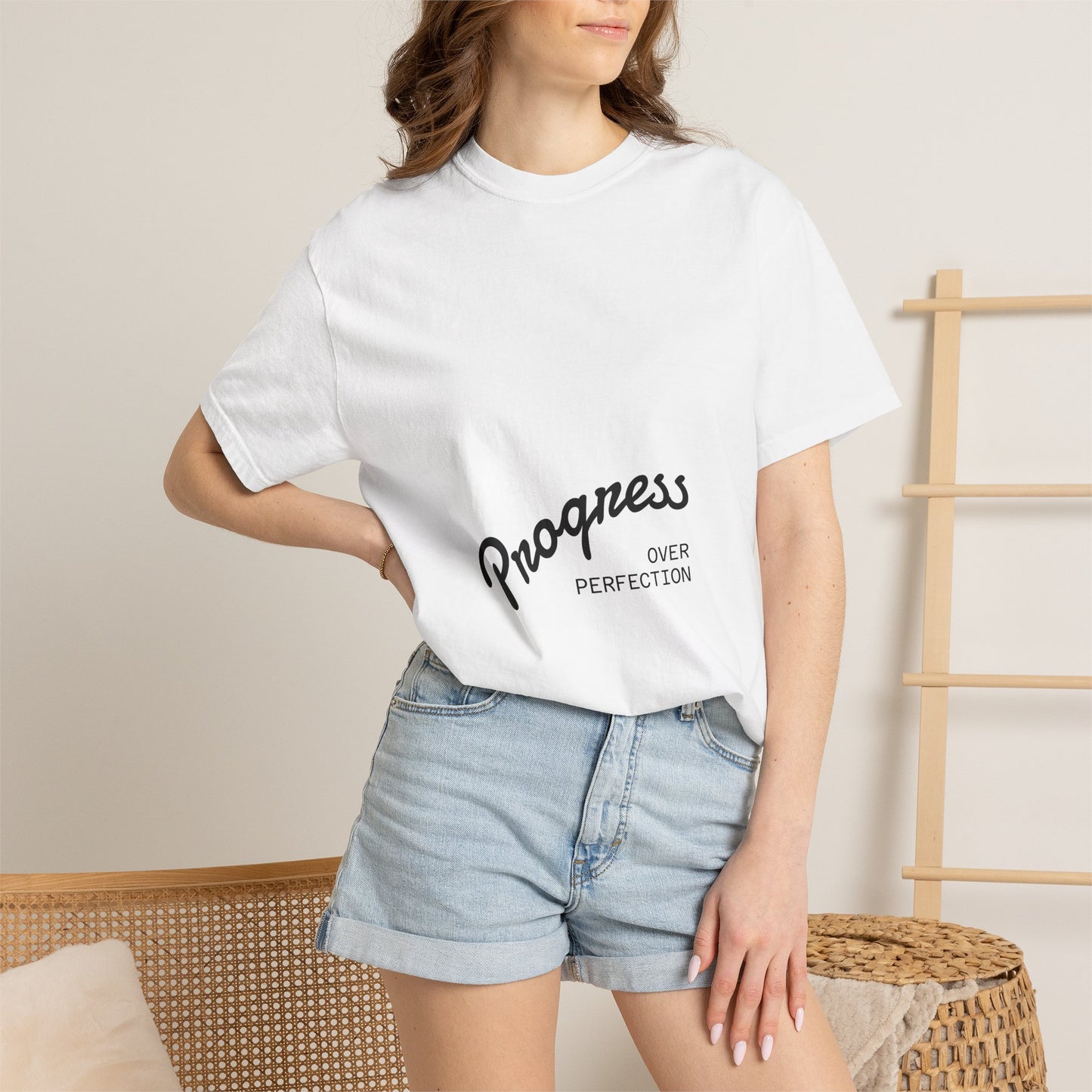 Progress Over Perfection T-Shirt — Motivational Graphic Tee