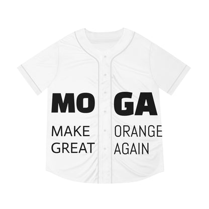 Baseball Jersey — "Make Orange Great Again" Graphic Button-Up